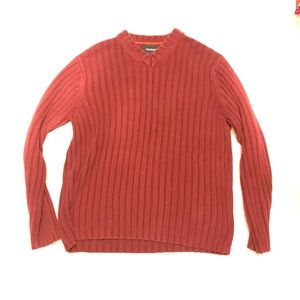 Two medium Express sweaters, maroon and baby blue